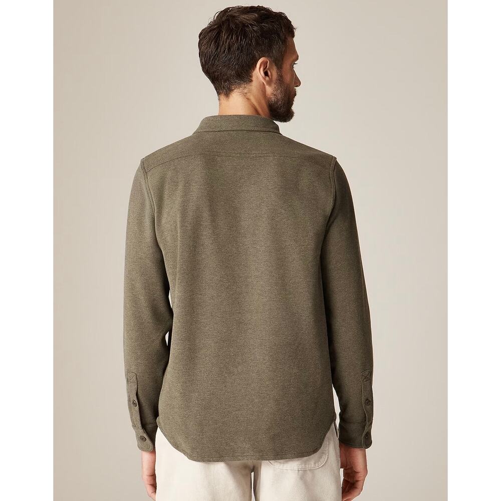 J. Crew Seaboard soft-knit shirt in Heather Blue Stripe NWT size XL - Picture 5 of 8